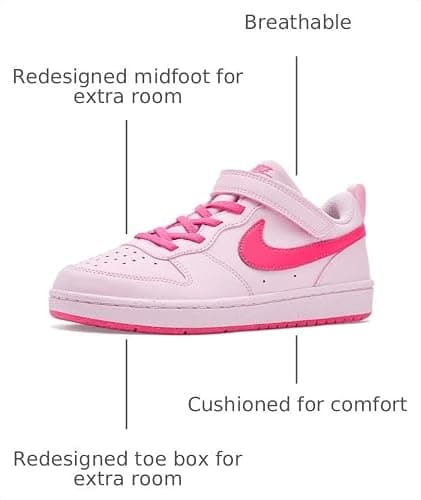 Nike Unisex Kids' Court Borough Low Recraft Shoes - Boys Girls Toddlers & Baby Sneakers thumbnail 3