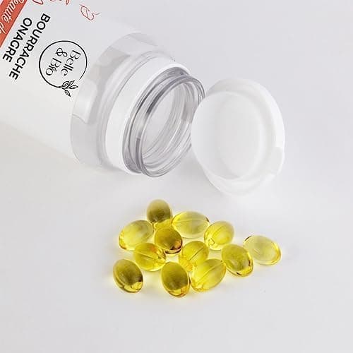 PEAU BELLE & SAINE - Riche en Oméga 6 - Bourrache Onagre Bio certifié Ecocert - 120 capsules - Cure 1 mois - Complément Alimentaire BELLE&BIO - Fabriqué en France thumbnail 7