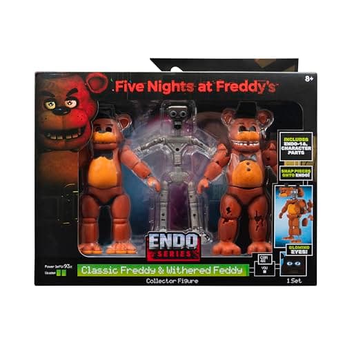 Five Nights at Freddy’s 6-Inch Endo-Series Collector Figure: Endo-1 with Classic Freddy & Withered Freddy Pieces - Articulated Figure with Classic and Withered Freddy Parts thumbnail 3