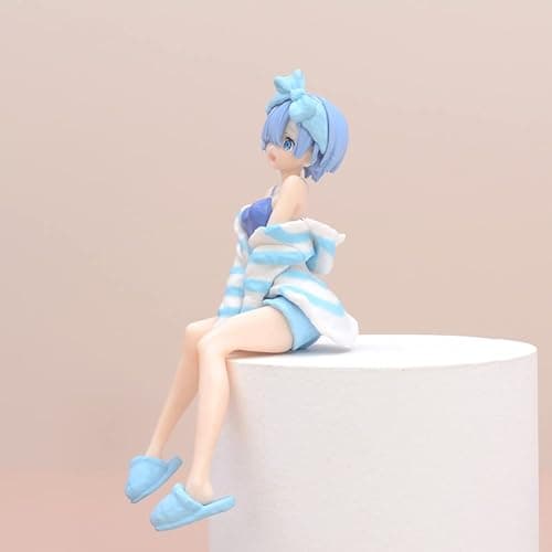 Anime Figure Rem/Ram Ramu Figure PVC Action Girl Figurine Model Statue Ornaments Decoration thumbnail 6
