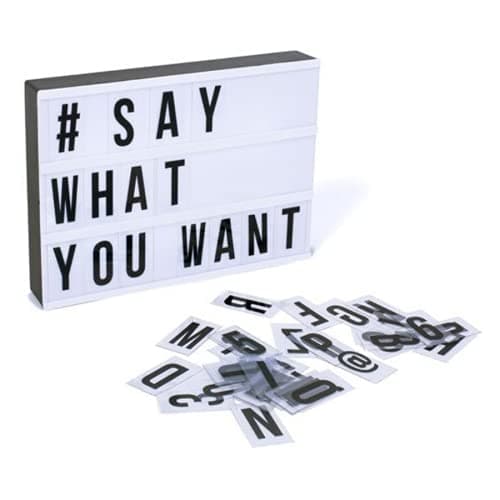 Northpoint Cinema Style 10-LED Home Decor Large Light Box with 109 Letters and Characters, Wall Mounted or Tabletop, Battery or USB Powered, White - Large thumbnail 7