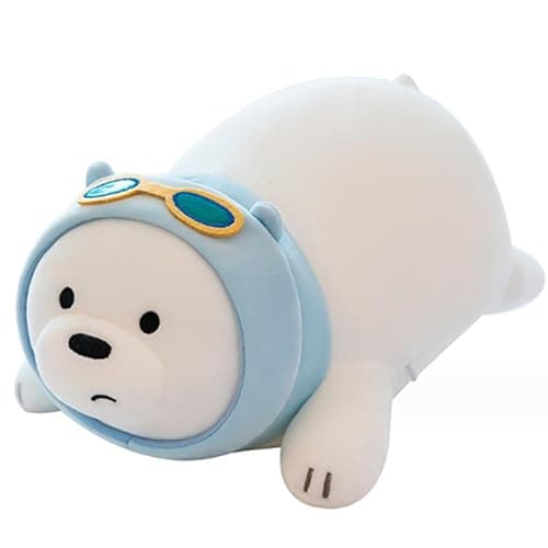 OUKEYI Polar Bear Plush Toy,35 cm Stuffed Animal Doll Pillow Super Kawaii Ice Bear Plushie Adorable Teddy Bear Dolls Hugging Decor Birthday Gifts for Girls Boys thumbnail 4