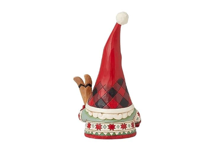 Enesco Jim Shore Heartwood Creek Highland Glen Gnome Holding Skis Figurine- Stone Resin Hand Painted Crafted Collectible Gnomes Mini Figurines Home Decor Statue, 6.3 Inch thumbnail 2