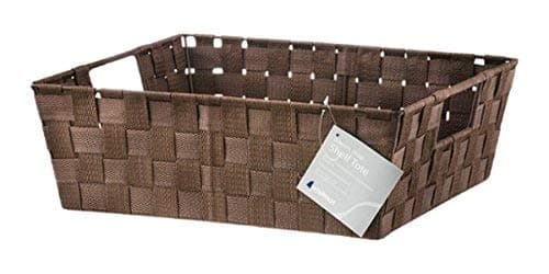 Whitmor Woven Strap Shelf Storage Tote Basket - Java 13 by 15 by 5" thumbnail 3