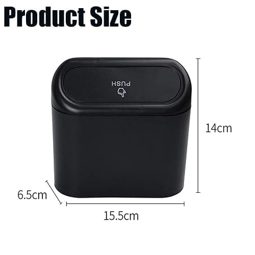 Tulsondai Car Trash can, mini Trunk Push Hanging Portable car Trash can with 2 Automatic Hooks and Disposable Trash Bags, Suitable for car, Home, Office thumbnail 4