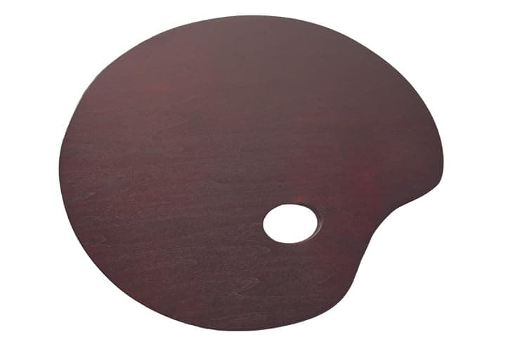 Kiilomp Oval Walnut Wood Paint Palette 12 x 9 Inches | Oil-Sealed Wooden Painting Palettes | Vintage Artist Oil Acrylic Mixing Tray | Portable Lightweight Art Pallet with Thumb Hole 24 x 30 cm thumbnail 8