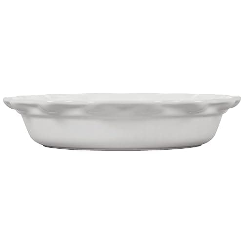 Le Creuset Stoneware 9" Heritage Pie Dish, White thumbnail 4