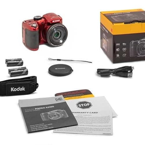 KODAK PIXPRO AZ255-RD 16MP Digital Camera 25X Optical Zoom 24mm Wide Angle Lens Optical Image Stabilization 1080P Full HD Video 3" LCD Vlogging Camera (Red) thumbnail 9