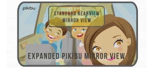 Family Car Mirror by Pikibu® - A better way to see your kids. View ALL your children and your blind spots - 180-degree View - High Definition Clarity thumbnail 3