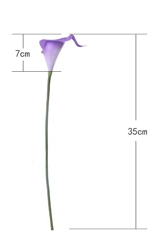 Letjolt Calla Lily Purple Artificial Flowers 12Pcs Table Flower Decor Faux Calla Lilies Bouquet for Wedding Bride Shower Home Decoration, Purple thumbnail 3