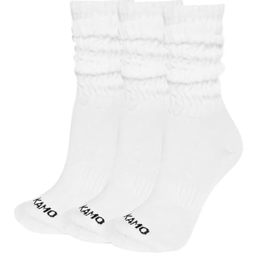 Kamo Fitness Cozy 3-Pair Pack - Scrunch Long Crew Socks for Women, Soft & Breathable Boot and Slouch Socks, Size 5-9 - Image 1
