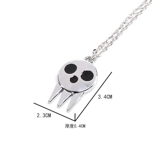 VNYIGDJS 3 Pcs Anime Soul Necklace Ring Pins Set Anime Cosplay Jewelry Ghost Pendant Evil Sun And Moon Enamel Pins For Backpack thumbnail 4