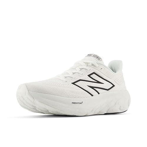 New Balance Women's Fresh Foam X 1080 V13 Running Shoe - White/Black/Reflection - 10 - Image 1