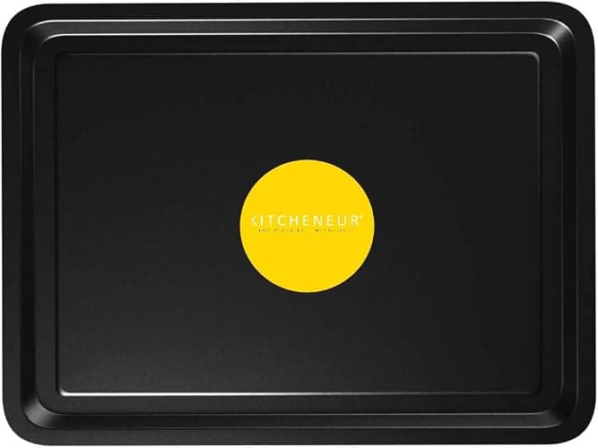 4-Pack - Essentials Baking Tray Set 32cm by KITCHENEUR - Easy Cleaning Baking Tray/Pan, Non-Stick Tin, Multi-Pack Set Oven Trays - Dishwasher Safe and Easy Cleaning thumbnail 3