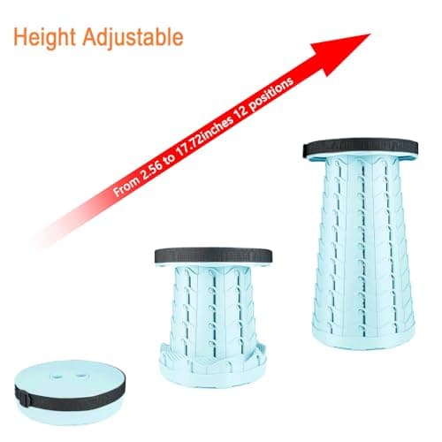 Boreeman Upgraded Folding Stool Lightweight Yet More Sturdy with Load Capacity 400lbs Portable Collapsible Stool for Camping Fishing Hiking BBQ (Ice Cream) thumbnail 4