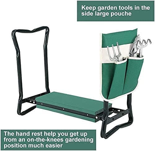 BESTHLS Garden Kneeler and Seat - Heavy Duty Folding Stool with Thick Pad, Tool Pouch, 330 lbs Capacity - Knee & Back Support, Perfect for Seniors, Women, Men thumbnail 9