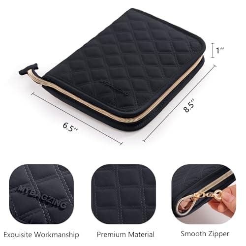 MYBAGZING Crochet Hook Case – Empty Organizer with 24 Slots for Crochet Hooks & Ergonomic Aluminum Crochet Needles, Zipper Pocket for Accessories and Supplies thumbnail 4