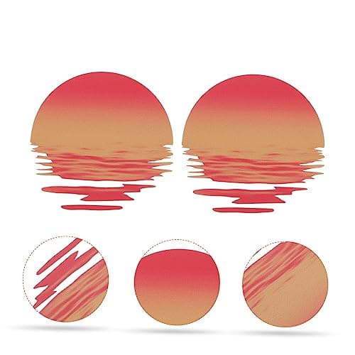 WOFASHPURET 2pcs Sunset Pattern Car Window Stickers Sunset Graphic Decals Auto Body Truck Decals for Car Decoration thumbnail 7