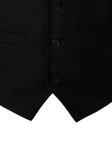 JEMITOP Men's Classic Slim Fit Dress Vest Formal Wedding Prom Tuxedo Suit Vest with Pocket thumbnail 6