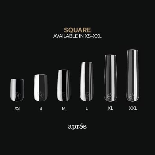 Apres Gel-X® Square Box of Nail Tips | 280 Gel-X Tips, Soft Gel Tips, 14 Sizes 00-9 | Half-sizes Included (Sculpted Square Extra Long, 280 Count) thumbnail 6