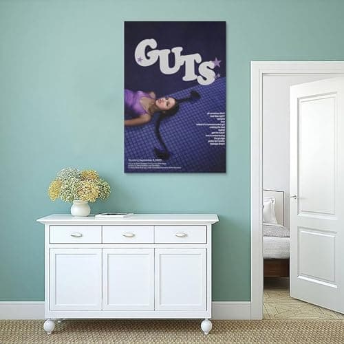 Olivia Poster Rodrigo Guts Album Cover Canvas Art Poster And Wall Art Hanging Decor for Modern Family Corridor Posters 12x18inch(30x45cm) thumbnail 4