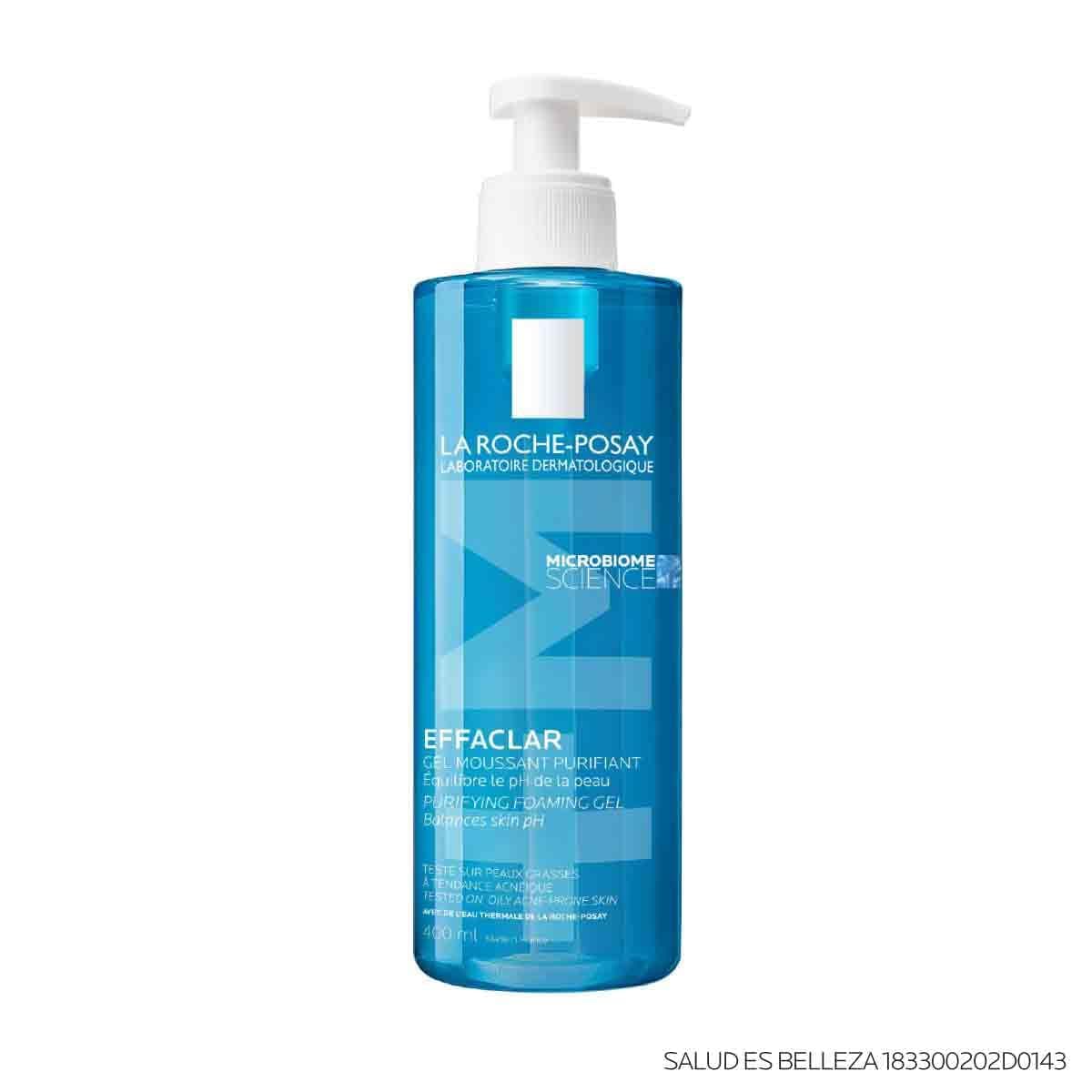 La Roche-Posay Effaclar, Gel Limpiador Facial Purificante para Piel Grasa y Sensible, Anti-imperfecciones y Anti-brillo, con Agua Termal y Zinc, 400 ml thumbnail 2