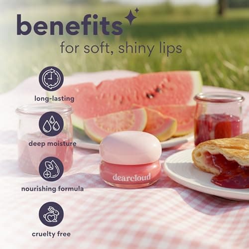 dearcloud Dewy Lip Jam – Hydrating Lip Balm & Gloss with Vitamin E, Korean Skincare (Guava) thumbnail 3