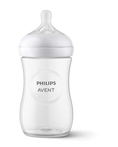 Philips Avent Natural Baby Bottles with Natural Response Nipples (Medium Flow, Flow 3), 9oz, 3-pack, SCY903/03 - Clear - 9oz - 3-pack thumbnail 11