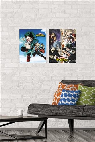 集英社 My Hero Academia Poster Set - Room Decor Bundle with 14 My Hero Academia Wall Art Posters 8" x 11" Plus More thumbnail 5