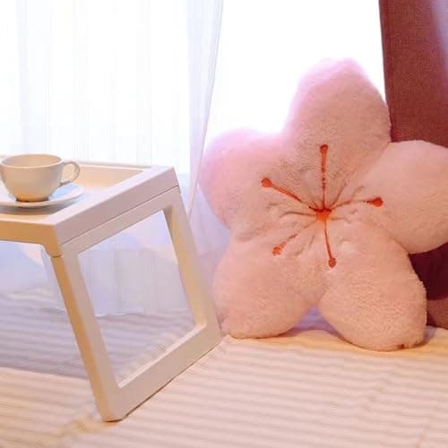 GEXUANCHEN Cherry Blossom Plush Throw Pillow Living Room Sofa Pillow Flower Chair Cushion Throw Pillow (15.74 * 15.74, Pink) thumbnail 5