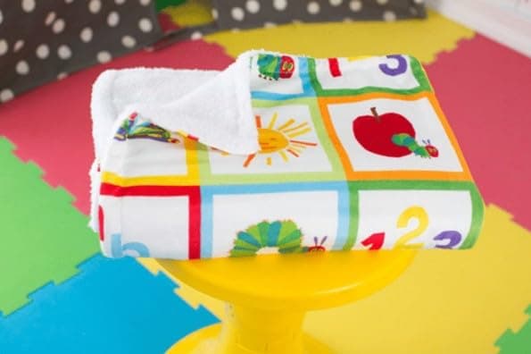 2 Ply Plush Baby Blanket, Reversible World of Eric Carle The Very Hungry Caterpillar Print (Multi-Colored, 30 in. x 40 in.) thumbnail 2
