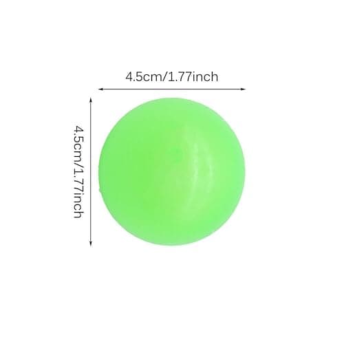 6pcs Dream Glow in The Dark Sticky Balls Returning Bounce Back Stick to Ceiling Wall Pressure Stress Relieving Toys Fun Fidget for Teenagers Adults Safe Tear- Decompression thumbnail 6