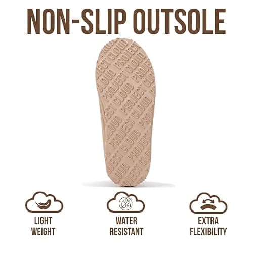 Project Cloud 100% Genuine Leather Womens Slippers with Genuine Australian Shearling Fur Lining Slippers for Women - Non-Slip EVA with Memory Foam Fuzzy Slippers Women Footwear (Nerita) thumbnail 4