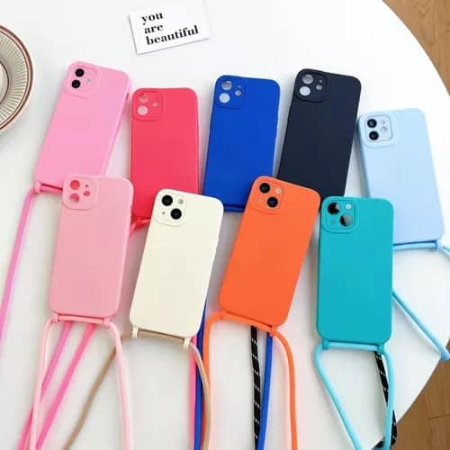 Case Capa Capinha Com Cordão Alça Transversal Para iPhone 16PRO MAX (VERDE MENTA) thumbnail 8