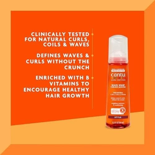 Cantu Wave Whip Curling Mousse for Natural Hair with Pure Shea Butter, 8.4 fl oz (Pack of 2) thumbnail 3