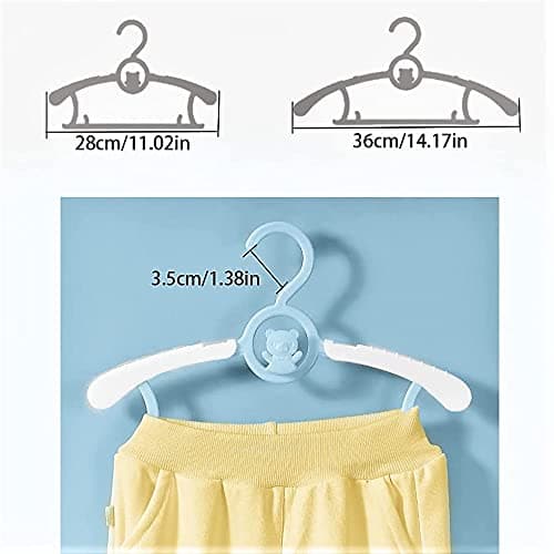 HGYZE Baby Nursery Closet Hangers, Non-Slip and Extendable Laundry Infant Pant Hangers for Newborn Clothes - 20pcs Colourful Gifts - Adjustable Children Coat Hanger for Girl Boy Toddler Kid, Colorful thumbnail 3