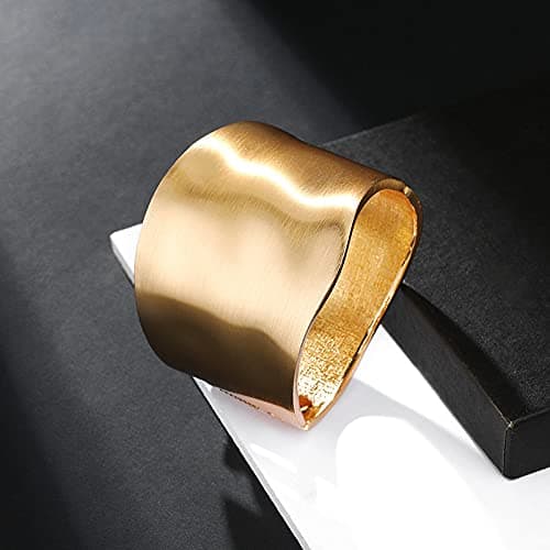 CSIYANJRY99 18K Gold Bracelets for Women Cuff Bangles Thick Gold Chunky Bangle Bracelet Big Wrist Cuff Wrap Bracelet for Women thumbnail 5