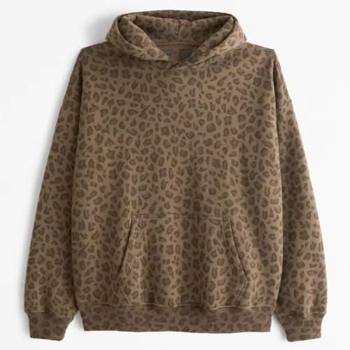 Yulugeman Cheetah Print Hoodie Y2k Leopard Print Hoodie Oversized Cheetah Sweatshirt Pullover Vintage Streetwear Hoodies thumbnail 4