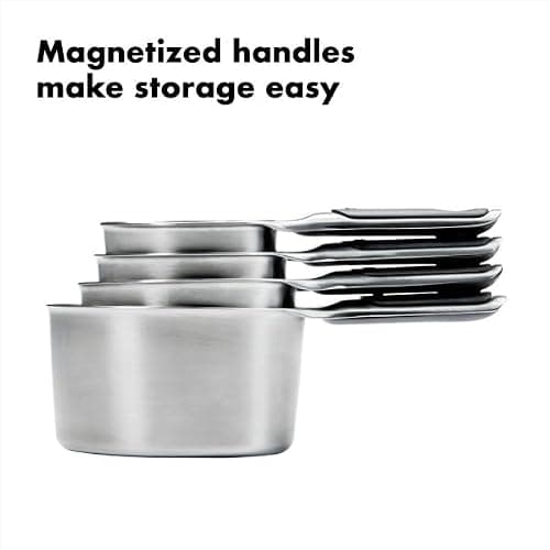 OXO Good Grips 4 Piece Stainless Steel Measuring Cups with Magnetic Snaps thumbnail 4