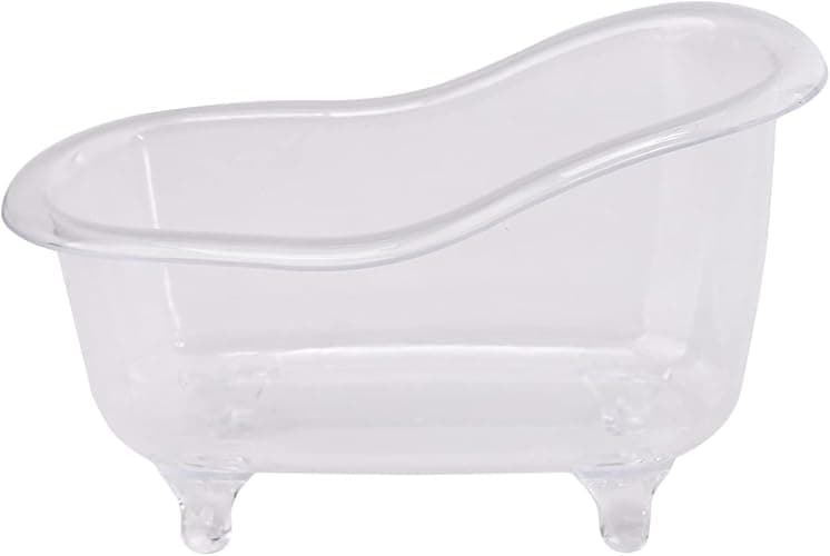 Dwang Clear Mini Bathtub Sundries Storage Box Jewelry Storage Box Makeup Organizer Container Desktop Storage, Home Drawer Organizers - Image 1