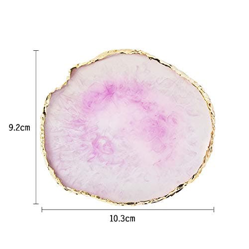 JASSINS Resin Nail Art Palette,Nail Art Painting Mixed Color Palette Gold Edge Nail Gel Color Makeup Display Board (Blue) - 4# Blue thumbnail 2