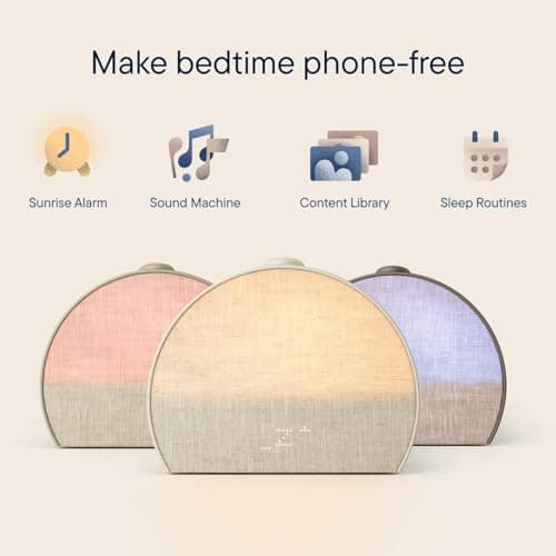 Hatch Restore 3 Sunrise Alarm Clock, Sound Machine, Smart Light (Putty) - White Noise, Screen-Free Sleep Routine thumbnail 2