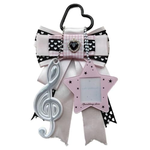 Xiulaiyi Harajuku Gyaru Accessories Whimsy Twee Bow Keychains Y2k Kawaii Star Bag Charm Cutecore Shoujo Keychain - Image 1