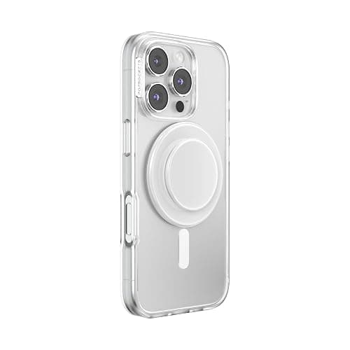 PopSockets Round Phone Grip Compatible with MagSafe, Adapter Ring Included, Phone Holder, Wireless Charging Compatible - Glossy White thumbnail 2