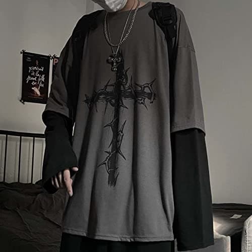 Goth Shirt Gothic Shirt Goth Long Sleeve Top thumbnail 2