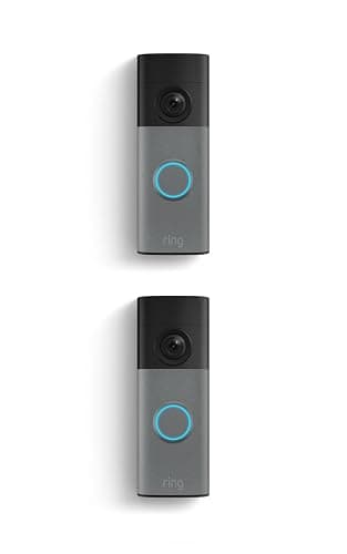 Ring Battery Doorbell (newest model), Retinal 2K with wide-angle video, up to 6x Enhanced Zoom, Two-Way Talk, and Built-In Battery, 2-pack Speckled Gray - Image 1