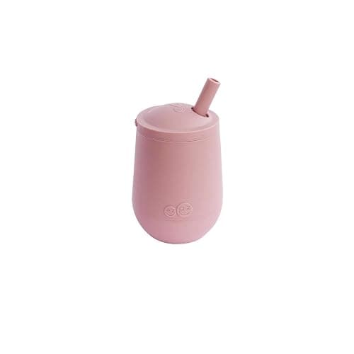ezpz Mini Cup + Straw Training System (Blush) - 9 Months+ - 100% Silicone Training Cup for Infants + Toddlers - Designed by a Pediatric Feeding Specialist thumbnail 4