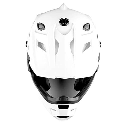 1Storm Motocross Adult Helmet BMX MX ATV Dirt Bike Helmet Glossy White + Goggles + Skeleton White Glove Bundle thumbnail 4