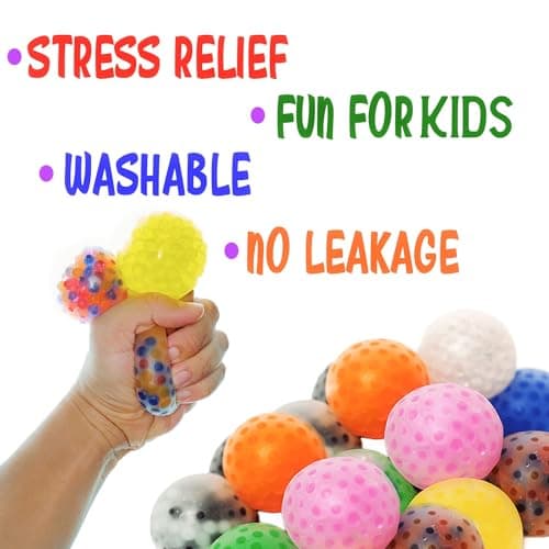 COPLA 12 Pack Stress balls| Stress Balls for Kids and Adults with ADHD,OCD, Anxiety, and Autism| Ideal Fidget Toys Stress Balls to Reduce Tension and Anxiety and Improve Focus. - Pack of 12 - Thermoplastic Rubber (TPR) thumbnail 4