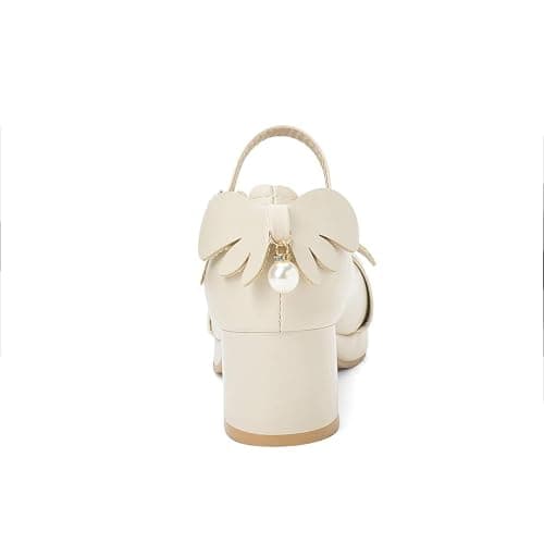 Elyffany Women's Cute Lolita Cosplay Shoes Mid Chunky Heel Mary Jane Pumps thumbnail 3